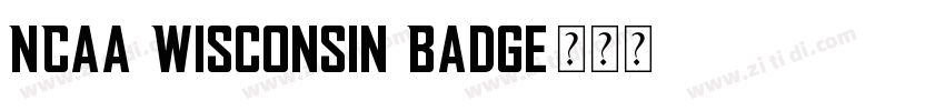 NCAA Wisconsin Badge字体转换